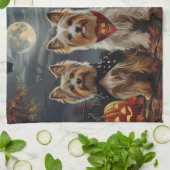 Biewer Terrier Halloween Spooky Theedoek (Gevouwen)