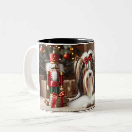 Biewer Terrier Holiday Mug (Devant gauche)