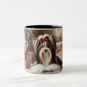 Biewer Terrier Holiday Mug (Centre)