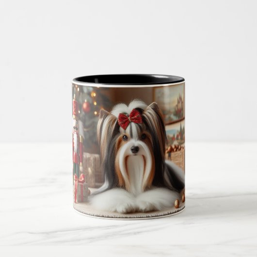 Biewer Terrier Holiday Mug (Centre)