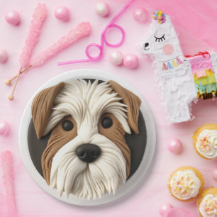 Biewer Terrier Hond 3D Geïnspireerd Papieren Bordje