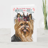 Biewer Terrier Hond Koningin voor Dag Grappige Ver