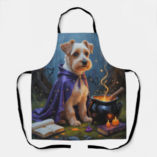 Biewer Terrier hond speelse Halloween-schildering Schort