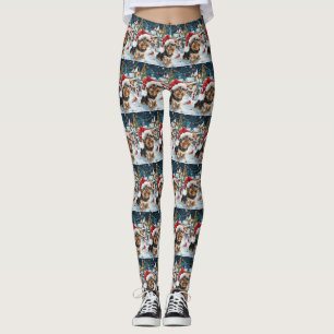 Biewer Terrier Hond Winter Wonderland Kerstvreugde Leggings
