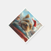 Biewer Terrier Honden Achtbaan Kerst Servet (Hoek)