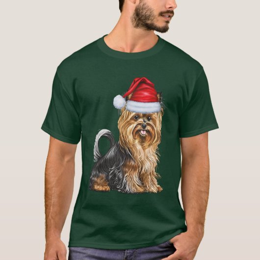 Biewer Terrier Hondenliefhebber Funny Christmas T-shirt (Voorkant)