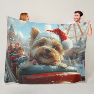 Biewer Terrier Hondenroller Onderzetter Kerst Fleece Deken