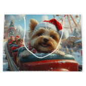 Biewer Terrier Hondenroller Onderzetter Kerst Groot Cadeauzakje (Voorkant)