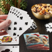 Biewer Terrier Hondenroller Onderzetter Kerst Pokerkaarten (Insitu)