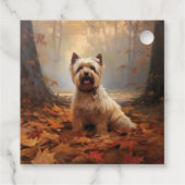 Biewer Terrier in Herfst laat Herfst inspireren Bedankjes Labels (Achterkant)