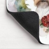 Biewer Terrier Kerstkrans Feestelijke Pup Muismat (Hoek)