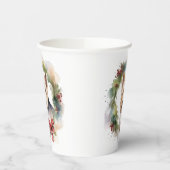 Biewer Terrier Kerstkrans Feestelijke Pup Papieren Bekers (Links)