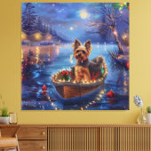Biewer Terrier Kerstvakantie Canvas Afdruk (Insitu (Woonkamer))