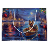 Biewer Terrier Kerstvakantie Groot Cadeauzakje (Voorkant)