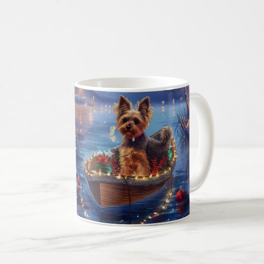 Biewer Terrier Kerstvakantie Koffiemok (Voorkant rechts)