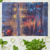 Biewer Terrier Kerstvakantie Theedoek (Gevouwen)