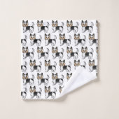 Biewer Terrier mignon Motif de dessin de chien (Gant de toilette)