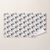 Biewer Terrier mignon Motif de dessin de chien (Serviette à main)