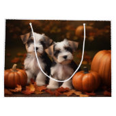 Biewer Terrier Puppy Herfst Delight Pompoen Groot Cadeauzakje (Achterkant)