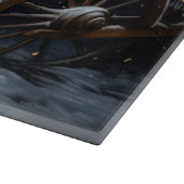 Biewer Terrier Snowy Sleigh Kerst Decor Snijplank (Hoek)