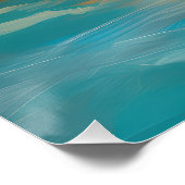 Biewer Terrier Strand Surfen Schilderij Perfect Poster (Hoek)