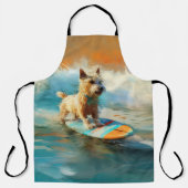 Biewer Terrier Strand Surfen Schilderij Schort (Voorkant)