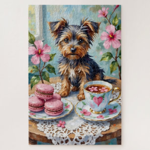 Biewer Terrier Valentijnsdag Hart Thee Partij Legpuzzel