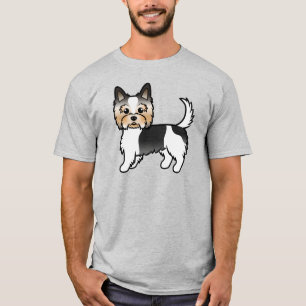 Biewer Terrier Yorkshire Terrier Mooie Cartoon Hon T-shirt