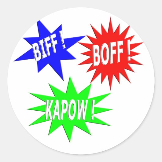 Biff Boff Kapow Sticker (Voorkant)