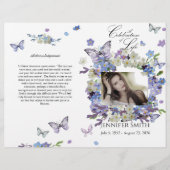 BiFold vergeet me geen begrafenisprogramma Flyer (Voorkant)