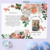 BiFold Yellow Orchids Butterfly Funeral Programme  Flyer (Enkel)