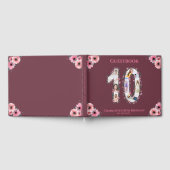 Big 10th Birthday Foto Collage Bloemenmeisje Pink Gastenboek (Volledig)