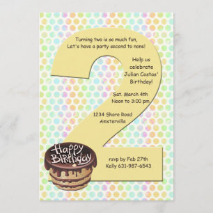 Big 2 Birthday Party Invitation Kaart