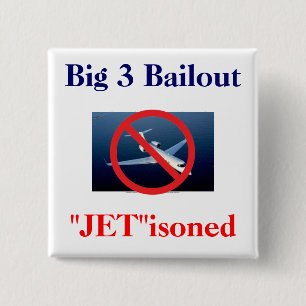 Big 3 - "Jet" wordt uitgekozen Vierkante Button 5,1 Cm