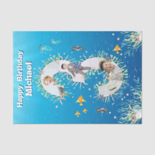 Big 3rd under Zee Birthday Photo Collage Tissuepapier