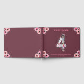 Big 4th Birthday Foto Collage Bloemenmeisje Pink Gastenboek (Volledig)