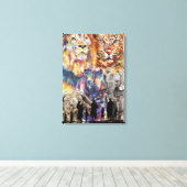 Big 5 - Afrika Canvas Afdruk (Insitu (Houten vloer))