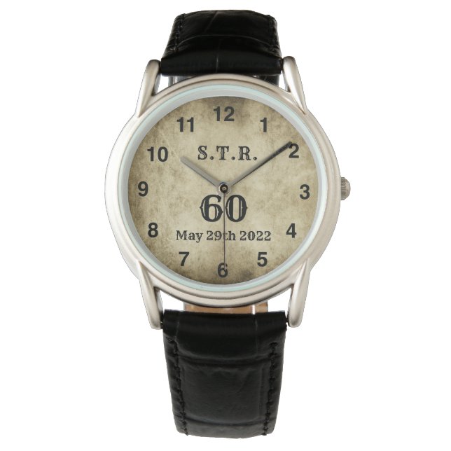  Big 60th Initialen Watch Horloge (Voorkant)
