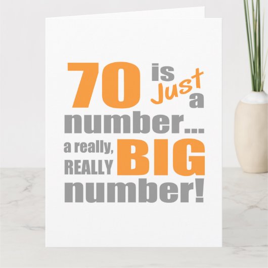 Big 70th Birthday Kaart (Voorkant)
