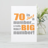 Big 70th Birthday Kaart (Staand voorkant)