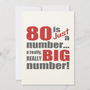 Big 80th Birthday Kaart