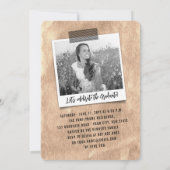 Big Afstudeerder Scribbles Bronze Folie Graduparty Kaart (Achterkant)