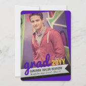 Big Afstudeerder Scribbles Foto Modern Graduation  Kaart (Voorkant)