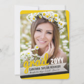 Big Afstudeerder Scribbles Foto Modern Graduation Kaart (Voorkant)