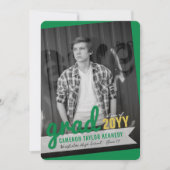 Big Afstudeerder Scribbles Foto Modern Graduation Kaart (Voorkant)