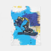 Big Air springt! - Snowboarding Fool Fleece Blanke (Voorkant)