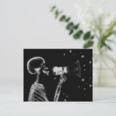 Big Annountion X-Ray Skeleton - B&W Briefkaart (Staand voorkant)