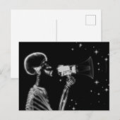 Big Annountion X-Ray Skeleton - B&W Briefkaart (Voorkant / Achterkant)