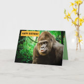 BIG APE FUNNY GORILLA BIRTHDAY KAART VOOR HEM (Gele Bloem)