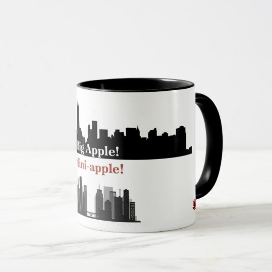 Big Apple! Mini-apple! 11-oz Ceramic mug (Devant droit)
